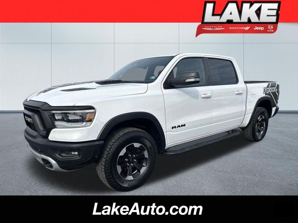 2022 RAM 1500 Rebel in White — front three-quarter view