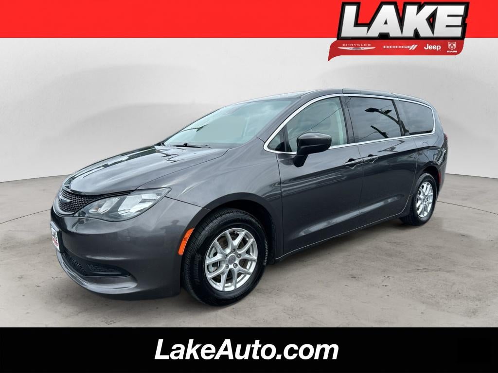 2023 Chrysler Voyager LX in Granite Crystal Metallic Clearcoat — front three-quarter view