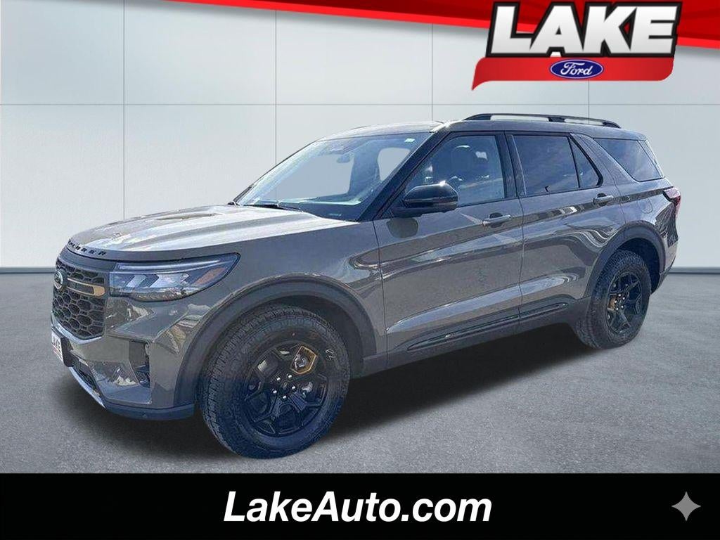 2026 Ford Explorer Tremor in Marsh Gray — front three-quarter view