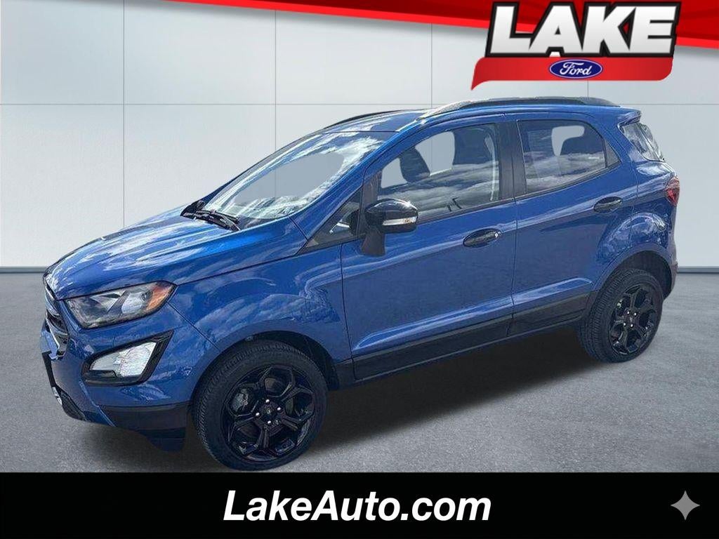 2022 Ford Ecosport SES in Lightning Blue Metallic — front three-quarter view